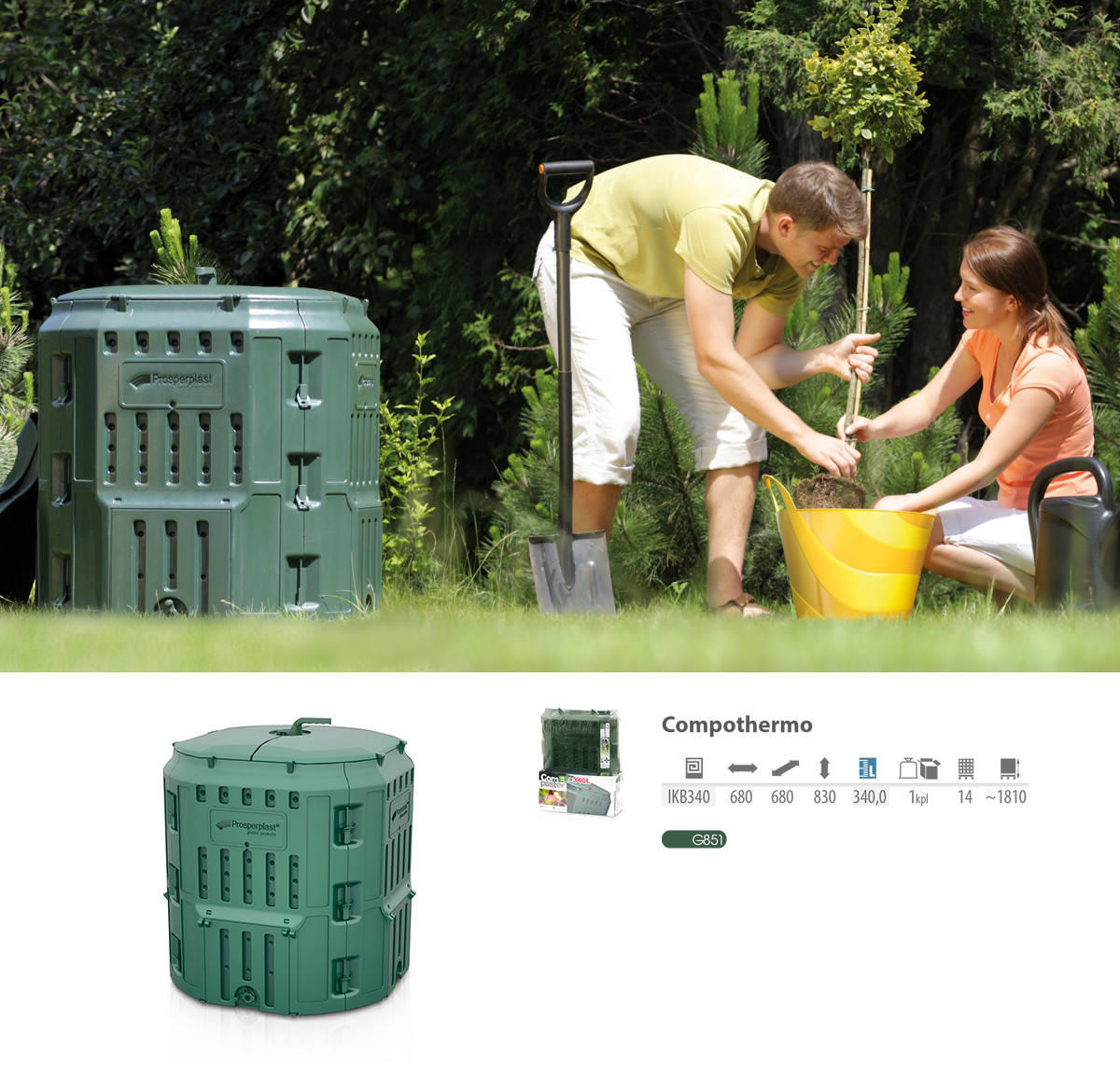 Компостер COMPOTHERMO - FOREST GREEN IKB340-G851
Компостер COMPOTHERMO - FOREST GREEN IKB340-G851