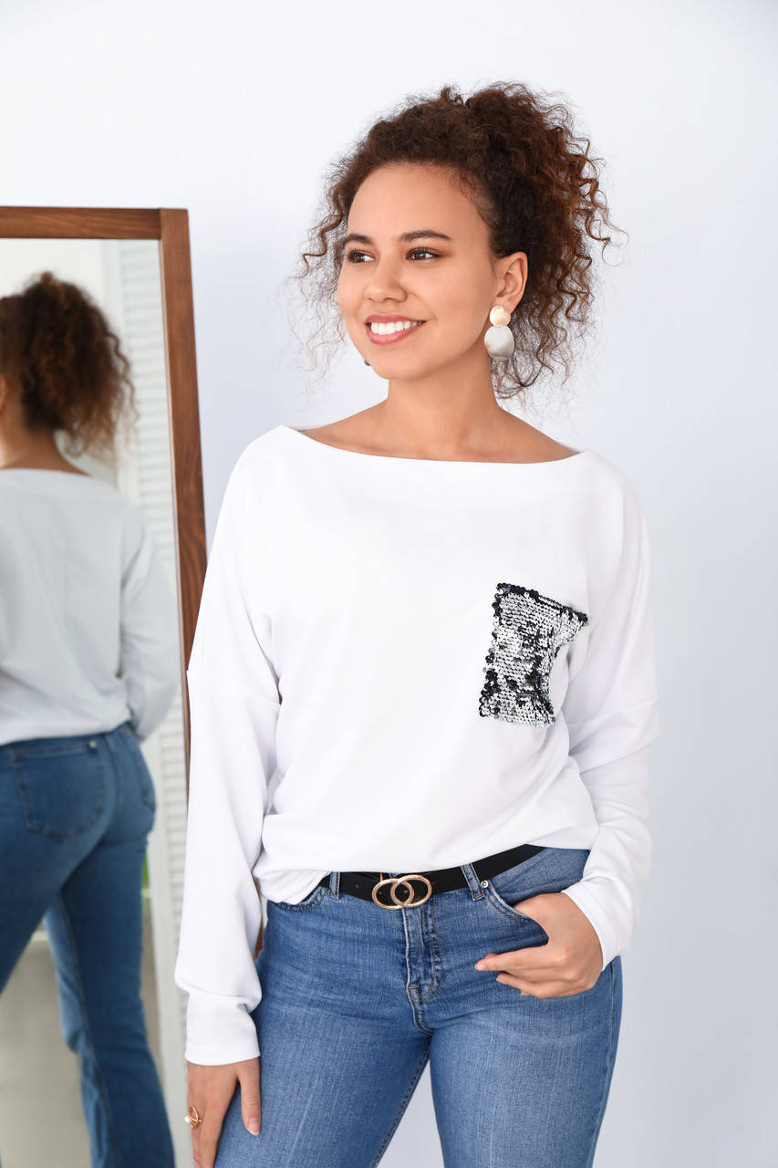 Женская кофта с карманом "Story"| Распродажа модели Белый (молочный), 46-48
Женская кофта с карманом "Story"| Распродажа модели Белый (молочный), 46-48