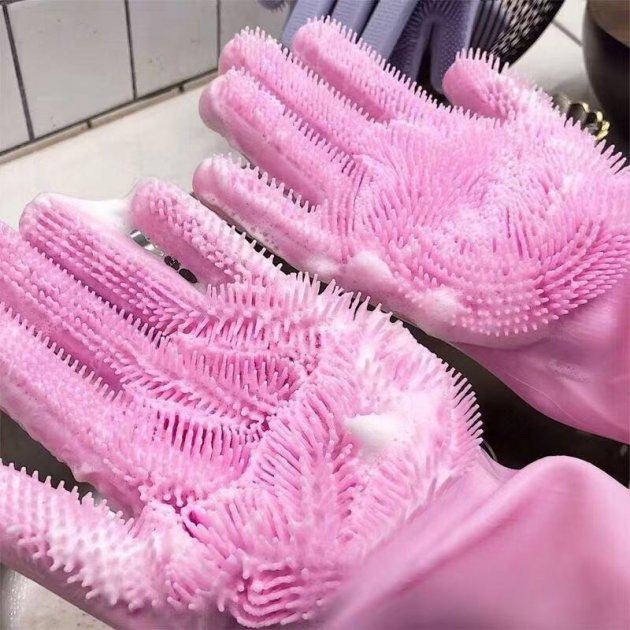 Cиліконові рукавички Magic Silicone Gloves Rose Хозяйственные силиконовые перчатки, Розовый
Cиліконові рукавички Magic Silicone Gloves Rose Хозяйственные силиконовые перчатки, Розовый