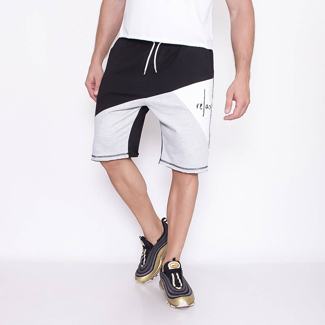 Мужские шорты Teamv Relax Черные с серым и белым XL, Черный
Мужские шорты Teamv Relax Черные с серым и белым XL, Черный