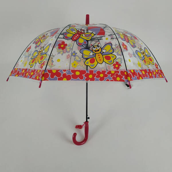 Детский зонт прозрачный для девочки с пчелками-бабочками трость полуавтомат Feeling Rain 004-2
Детский зонт прозрачный для девочки с пчелками-бабочками трость полуавтомат Feeling Rain 004-2