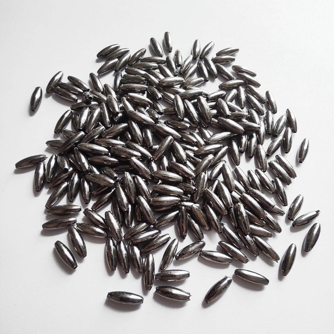 Бусина Рис 1,2 см графитовый ( набор 50 шт) акрил