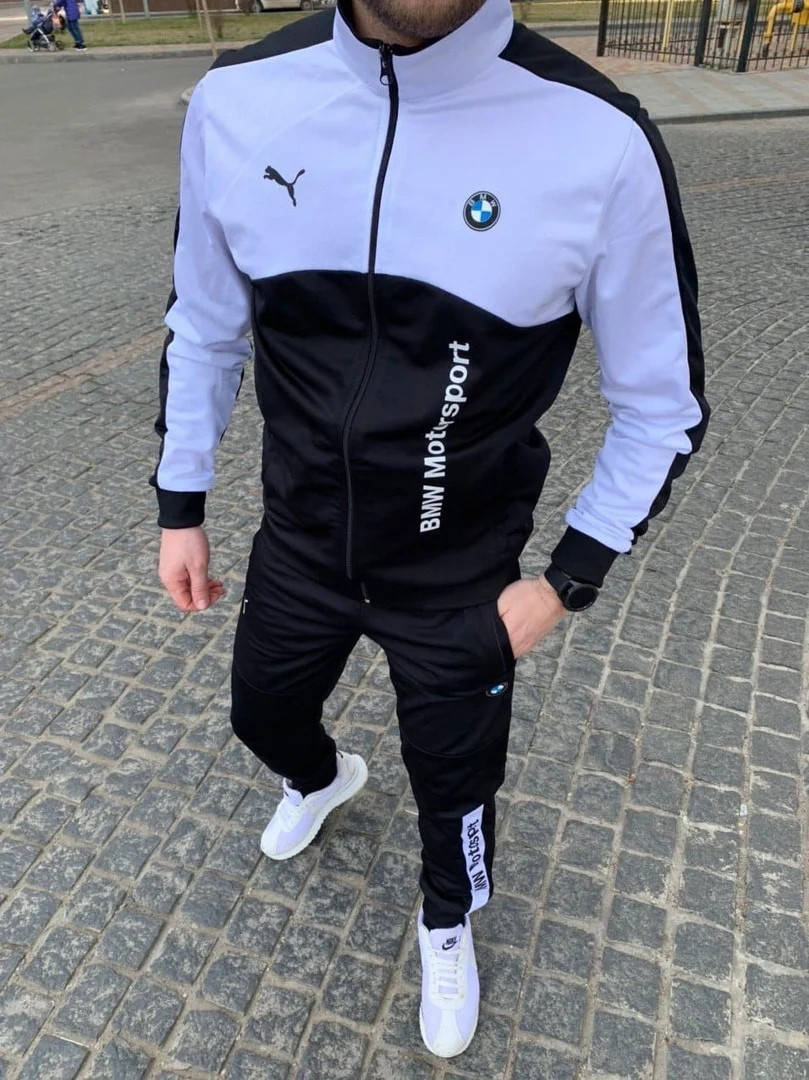 Спортивный костюм мужской Puma BMW Motorsport осенний весенний черно-белый Олимпийка + Штаны | ЛЮКС
Спортивный костюм мужской Puma BMW Motorsport осенний весенний черно-белый Олимпийка + Штаны | ЛЮКС