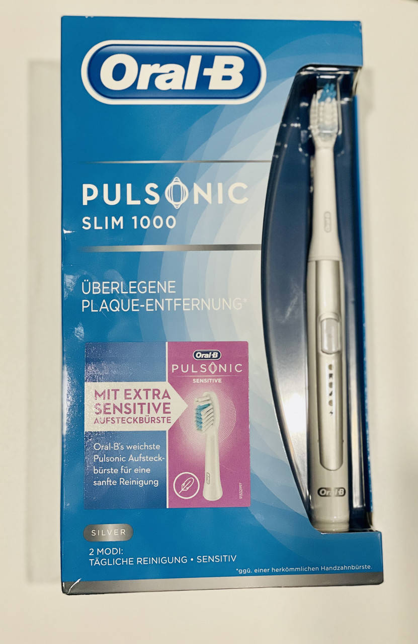 Ультразвуковая щетка Oral-B Pulsonic Slim 1000 S15.516.2 (2 насадки в комплекте), Серый
Ультразвуковая щетка Oral-B Pulsonic Slim 1000 S15.516.2 (2 насадки в комплекте), Серый