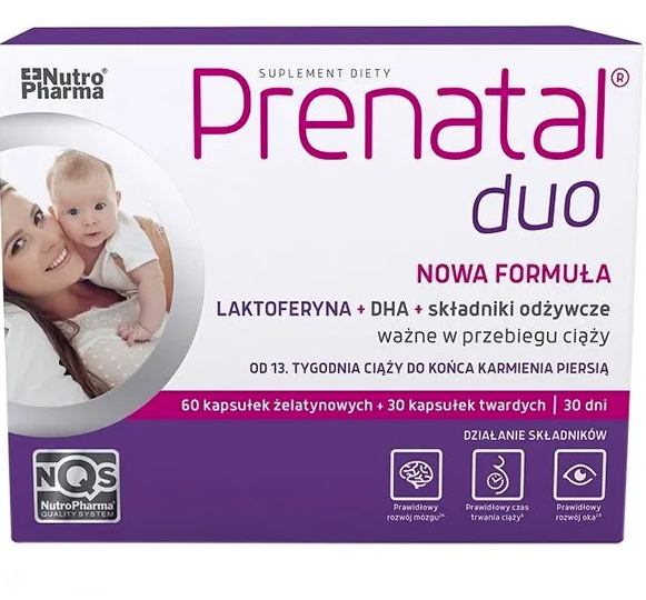 Prenatal Duo Пренатал Дуо Витамины Для Беременных 30 твердых капсул + 60 гелевых капсул Польша Доставка из ЕС
Prenatal Duo Пренатал Дуо Витамины Для Беременных 30 твердых капсул + 60 гелевых капсул Польша Доставка из ЕС