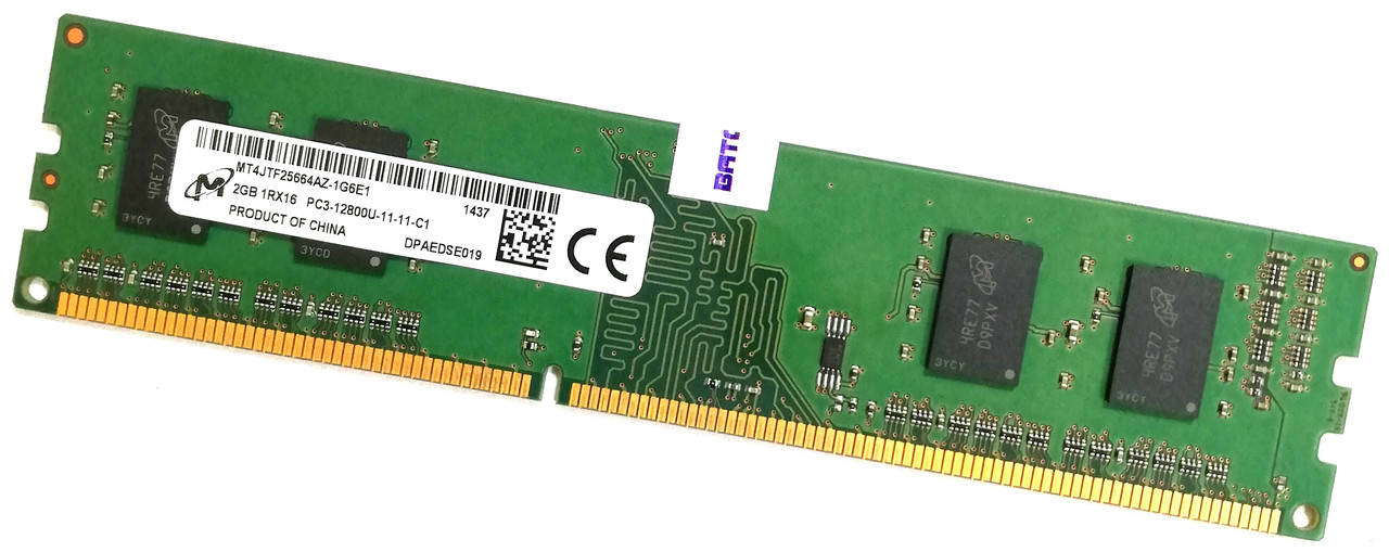 Оперативная память Micron DDR3 2Gb 1600MHz PC3 1Rx16 12800U CL11 (MT4JTF25664AZ-1G6E1) Б/У
Оперативная память Micron DDR3 2Gb 1600MHz PC3 1Rx16 12800U CL11 (MT4JTF25664AZ-1G6E1) Б/У