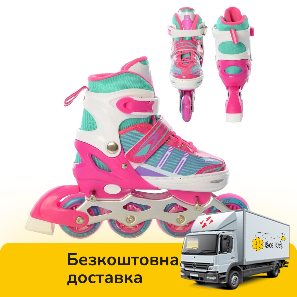 Детские ролики (35-38 размер) Profi A4139-M-P Розовый | Роликовые коньки раздвижные
Детские ролики (35-38 размер) Profi A4139-M-P Розовый | Роликовые коньки раздвижные