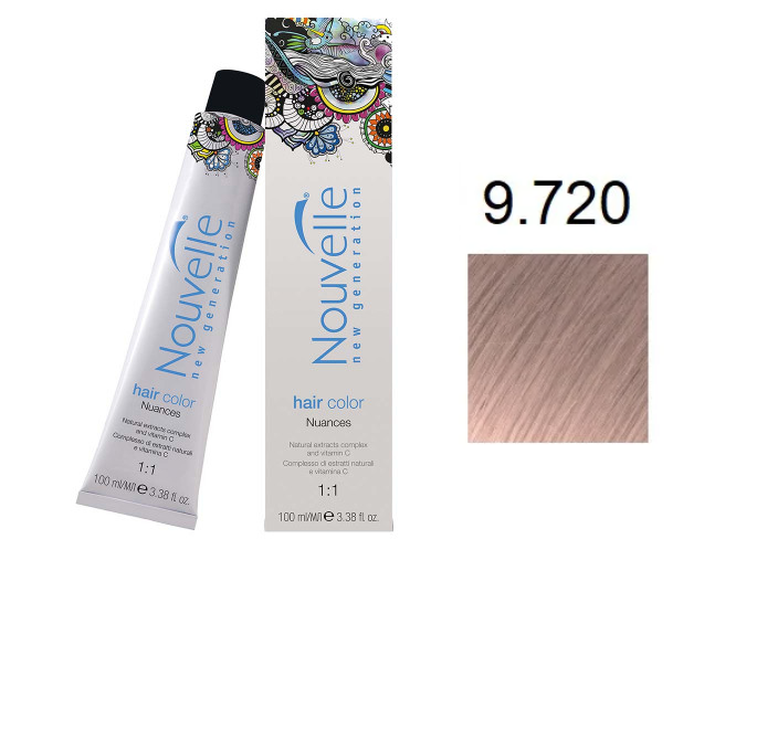 Краска для волос Nouvelle Hair Color 9.720 очень светлый коричнево-фиолетовый блондин 100 мл
Краска для волос Nouvelle Hair Color 9.720 очень светлый коричнево-фиолетовый блондин 100 мл