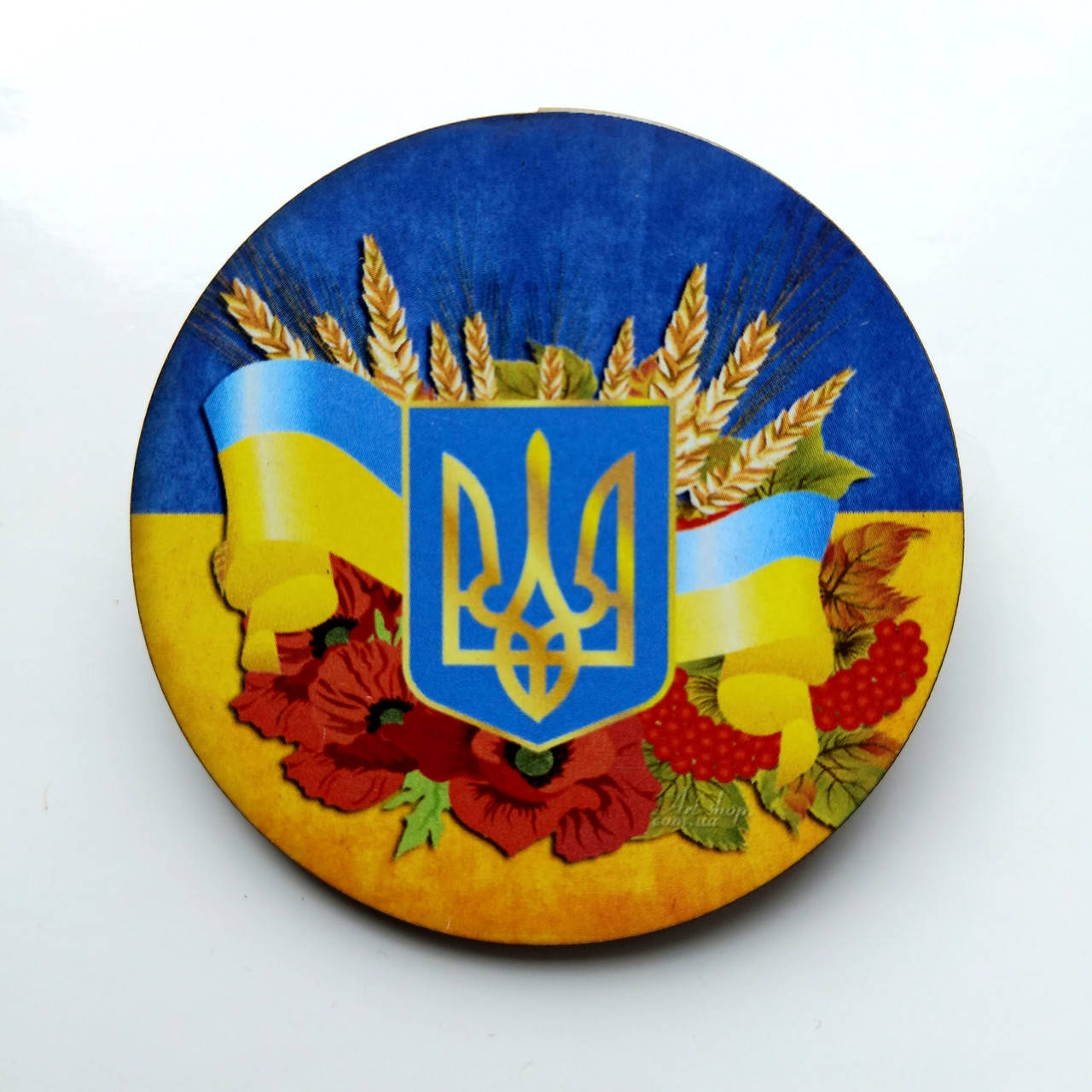 Значок , Герб Украины колаж , мдф , диаметр 5,5 см
Значок , Герб Украины колаж , мдф , диаметр 5,5 см