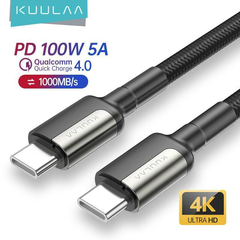 Кабель зарядный KUULAA Type-C to Type-C 5А PD 100W QC4.0 1000MB/s 4K Ultra HD 1М Black (KL-X32), Черный
Кабель зарядный KUULAA Type-C to Type-C 5А PD 100W QC4.0 1000MB/s 4K Ultra HD 1М Black (KL-X32), Черный