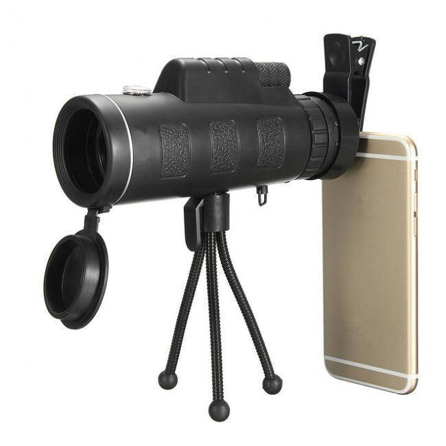 Монокуляр PANDA 40x60 с креплением для телефона и треногой сверхмощный, Черный 
Монокуляр PANDA 40x60 с креплением для телефона и треногой сверхмощный, Черный