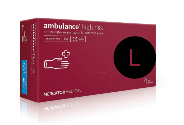 Перчатки латексные неопудренные Mercator Medical Ambulance High Risk синие размер 25 пар
Перчатки латексные неопудренные Mercator Medical Ambulance High Risk синие размер 25 пар