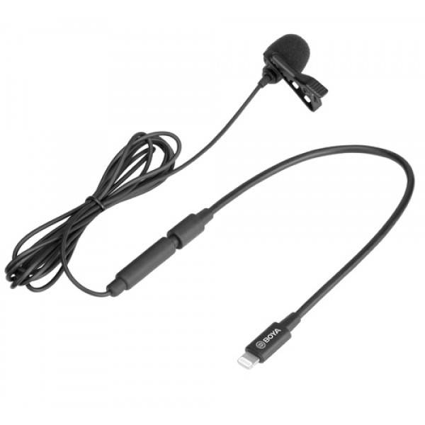 Петличный микрофон для iPhone Boya BY-M2 
Петличный микрофон для iPhone Boya BY-M2