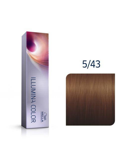 Краска для волос Wella Professionals Illumina Color 5/43 - Светло-коричневый красно-золотистый
Краска для волос Wella Professionals Illumina Color 5/43 - Светло-коричневый красно-золотистый