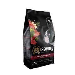 Сухий корм Savory Small Breeds для собак малих порід зі свіжим м’ясом індички та ягнятиною 1 кг
Сухий корм Savory Small Breeds для собак малих порід зі свіжим м’ясом індички та ягнятиною 1 кг