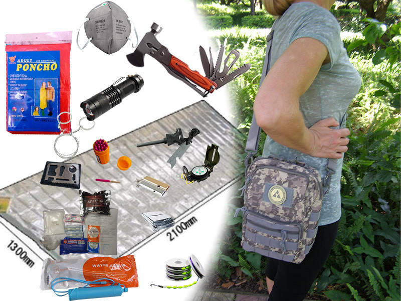 Набор для выживания тактический с плечевым ремнем "Middle", Хаки
Набор для выживания тактический с плечевым ремнем "Middle", Хаки