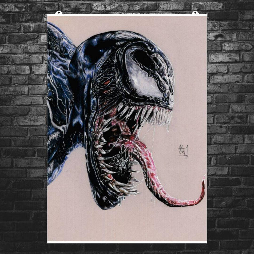 Постер "Venom, Веном". Карандашный рисунок (репродукция). Размер 60x85см (A1). Матовая бумага 
Постер "Venom, Веном". Карандашный рисунок (репродукция). Размер 60x85см (A1). Матовая бумага