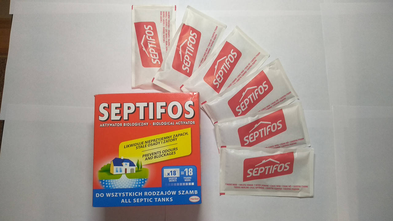 Средство для чистки ям Биоактиватор Septifos септифос для септика дач - 648 г. 18 пакетов на 18 недель
Средство для чистки ям Биоактиватор Septifos септифос для септика дач - 648 г. 18 пакетов на 18 недель