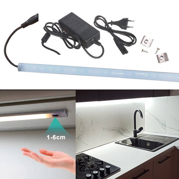 LED подсветка на кухню 200 см, с бесконтактным выключателем, с креплениями и блоком питания
LED подсветка на кухню 200 см, с бесконтактным выключателем, с креплениями и блоком питания