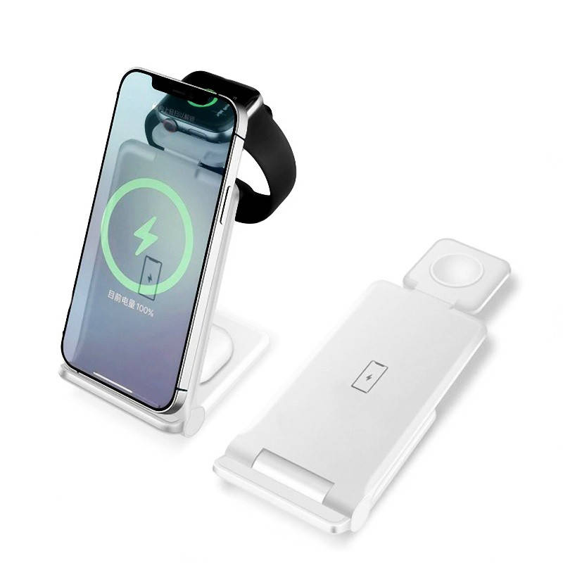 Быстрая беспроводная зарядка 15W 3в1 для телефона iPhone/наушников AirPods/часов Apple Watch складная FDGAO, Белый
Быстрая беспроводная зарядка 15W 3в1 для телефона iPhone/наушников AirPods/часов Apple Watch складная FDGAO, Белый