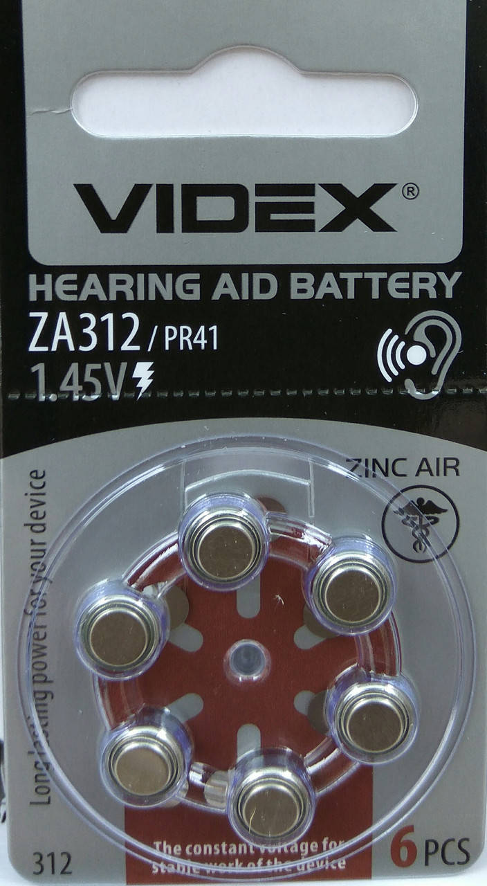 Батарейка воздушно цинковая Videx ZA312 (PR41)
Батарейка воздушно цинковая Videx ZA312 (PR41)