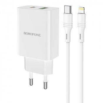 Сетевое зарядное устройство Borofone BA61A 1 Type-C 2.1A 5V 10.5W EU + кабель Type-C to Lightning 1м белый
Сетевое зарядное устройство Borofone BA61A 1 Type-C 2.1A 5V 10.5W EU + кабель Type-C to Lightning 1м белый