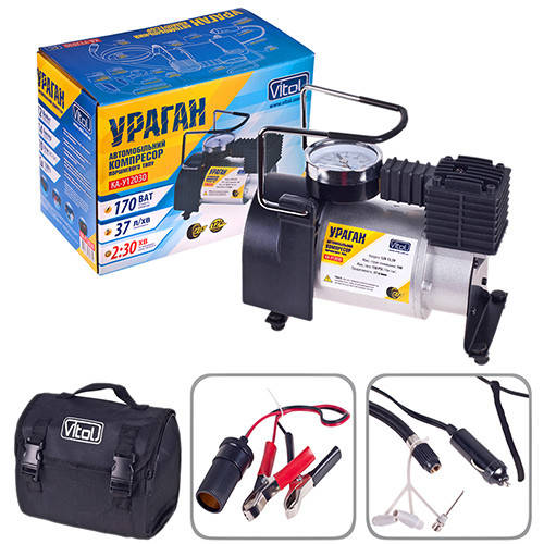 Компрессор VITOL NEW 100psi/12Amp/35л/прикур. (шланг простой) (K-30(КА-У12030)), (Vitol)
Компрессор VITOL NEW 100psi/12Amp/35л/прикур. (шланг простой) (K-30(КА-У12030)), (Vitol)