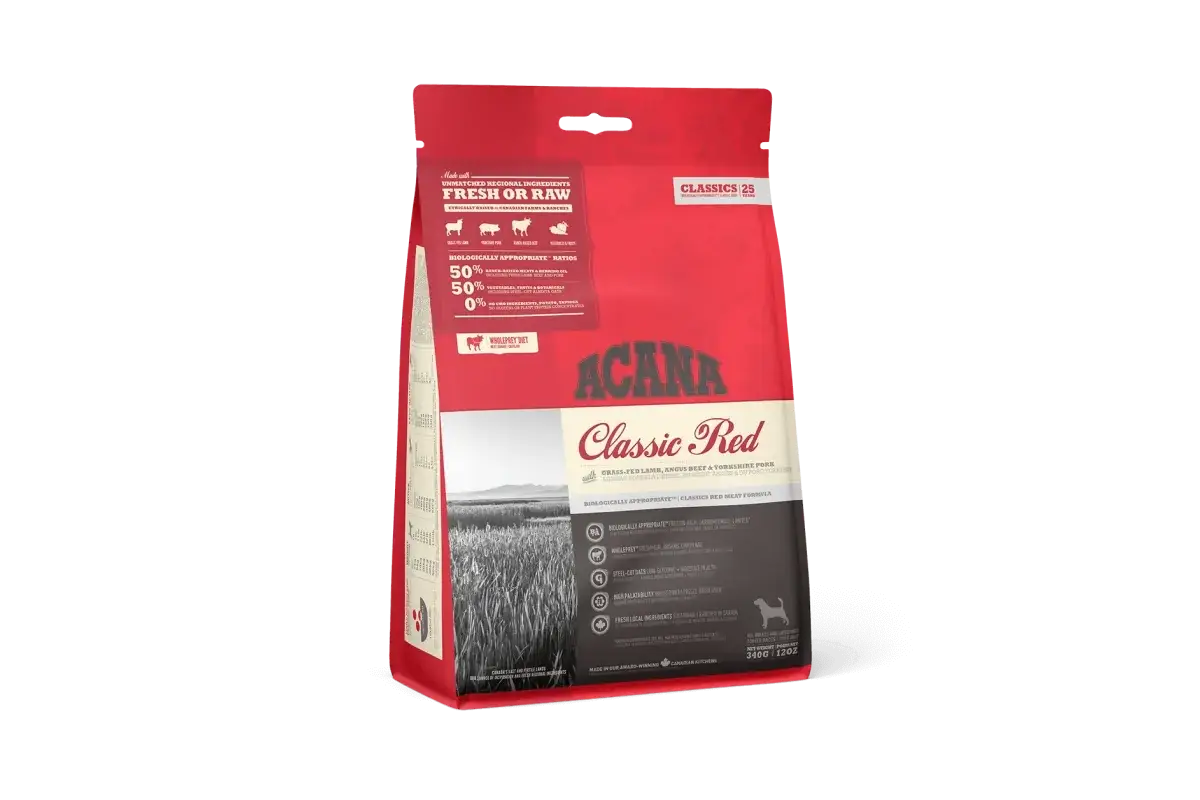 Cухой корм Acana CLASSIC RED для собак всех пород и возрастов на основе красного мяса, 0,340 кг
Cухой корм Acana CLASSIC RED для собак всех пород и возрастов на основе красного мяса, 0,340 кг