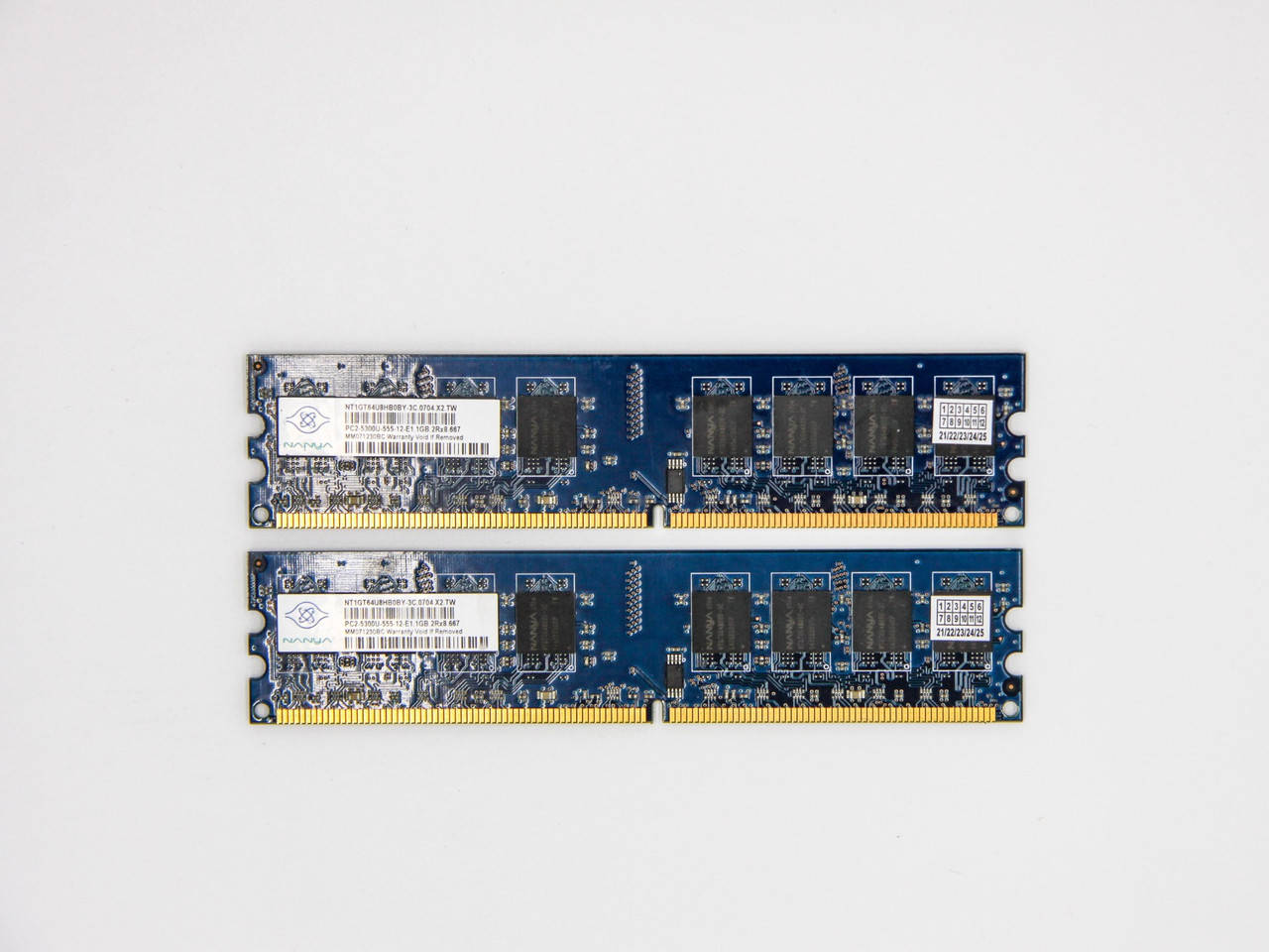 Оперативная память Nanya DIMM 2Gb (2*1Gb) DDR2-667MHz PC2-5300 CL5 (NT1GT64U8HB0BY-3C) Б/У
Оперативная память Nanya DIMM 2Gb (2*1Gb) DDR2-667MHz PC2-5300 CL5 (NT1GT64U8HB0BY-3C) Б/У