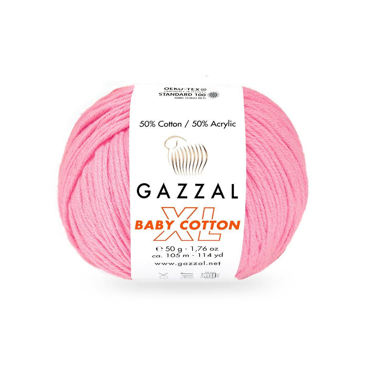 Gazzal Baby Cotton XL (Газзал Беби Котон ХЛ) № 3468 розовый (Пряжа с хлопком, нитки для вязания)
Gazzal Baby Cotton XL (Газзал Беби Котон ХЛ) № 3468 розовый (Пряжа с хлопком, нитки для вязания)