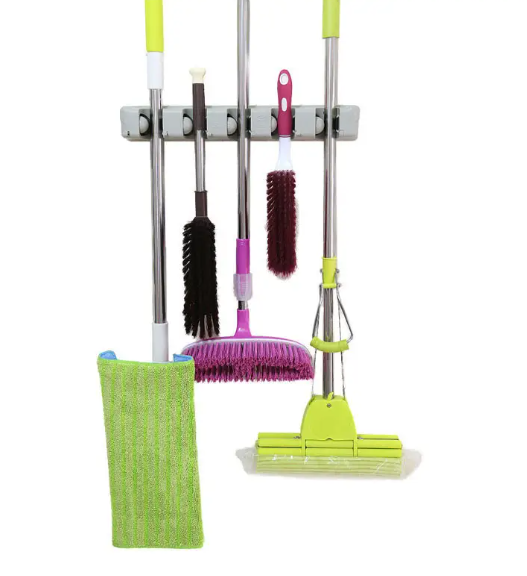 Держатель органайзер для швабр настенный Broom Holder на 5 ячеек Крепление для уборочного инвентаря Shopaу, Светло-серый
Держатель органайзер для швабр настенный Broom Holder на 5 ячеек Крепление для уборочного инвентаря Shopaу, Светло-серый
