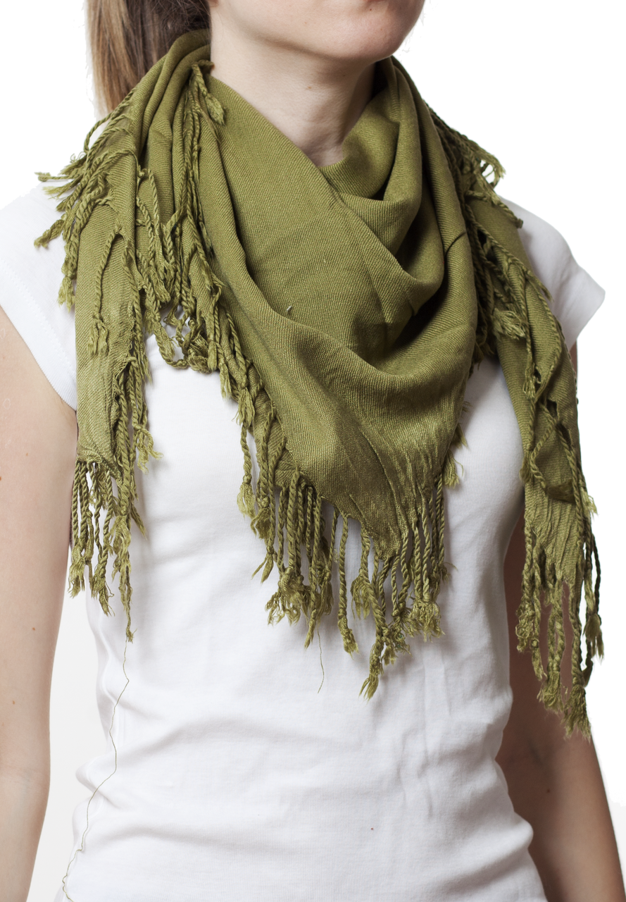 Красивый женский платок однотонный шерстяной большой оливкового цвета однотонный, Оливковый 
Красивый женский платок однотонный шерстяной большой оливкового цвета однотонный, Оливковый