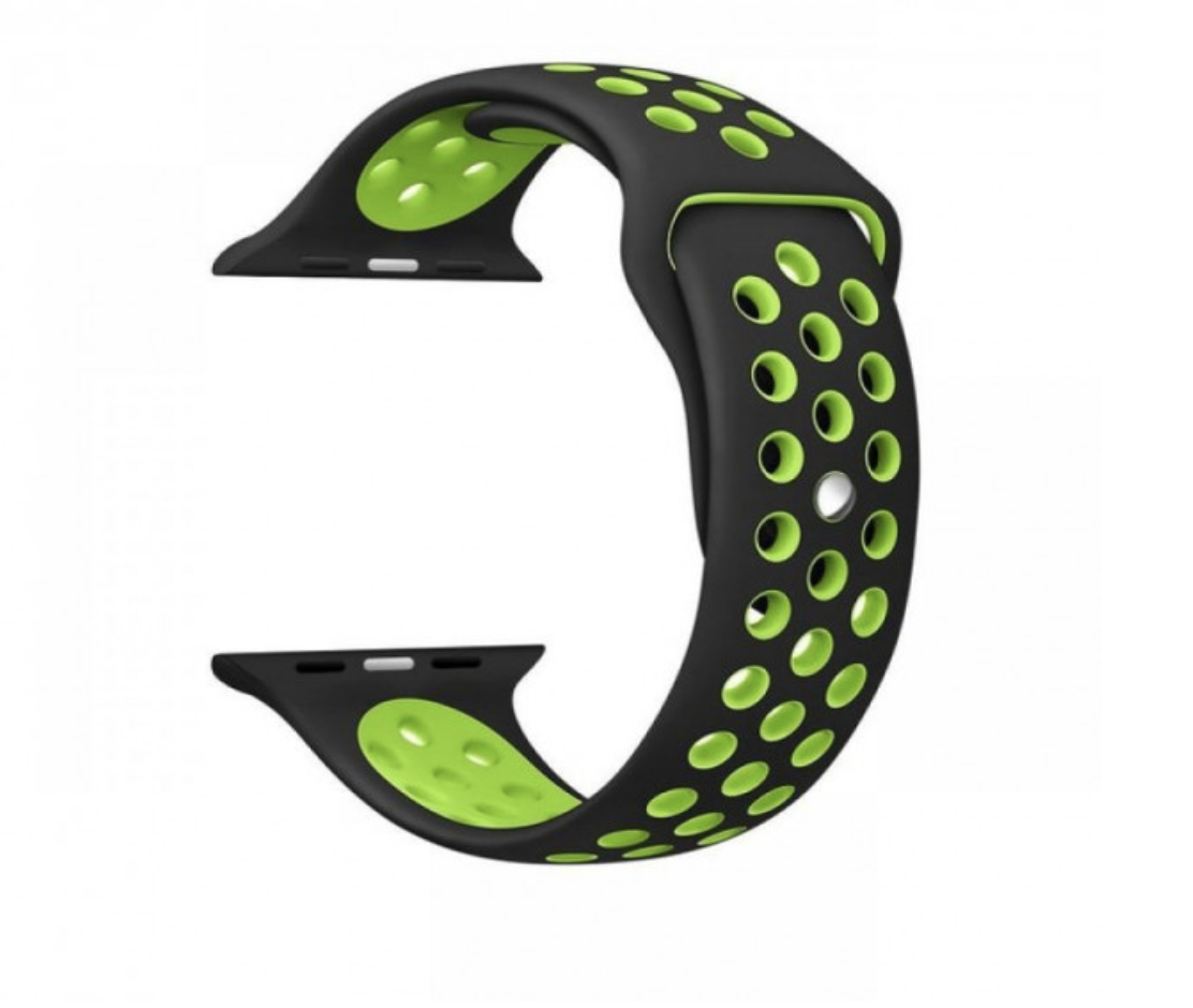 Силиконовый ремешок черный с зеленым Sport Nike+ Band для умных смарт часов Apple watch 38/40 mm
Силиконовый ремешок черный с зеленым Sport Nike+ Band для умных смарт часов Apple watch 38/40 mm