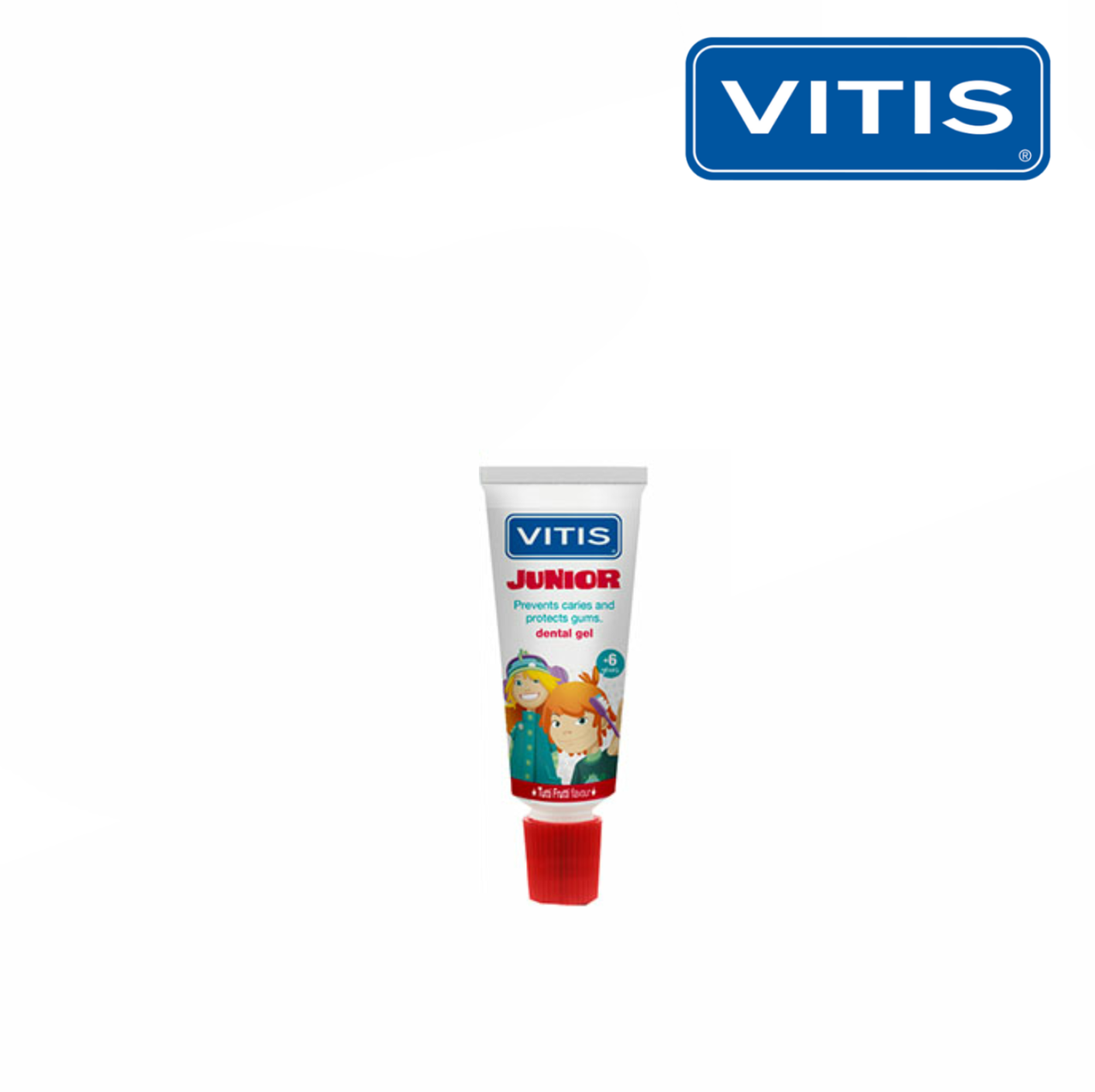 VITIS JUNIOR гель-паста для детей с ксилитом и фтором 1450 ppm, вкус Tutti-Frutti (6-12 лет), 15 мл
VITIS JUNIOR гель-паста для детей с ксилитом и фтором 1450 ppm, вкус Tutti-Frutti (6-12 лет), 15 мл