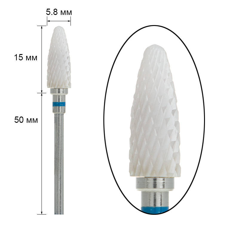 Фреза керамическая - кукурузка M 3/32" Flame S (M) диаметр 5,8 мм, рабочая часть 15 мм, синяя
Фреза керамическая - кукурузка M 3/32" Flame S (M) диаметр 5,8 мм, рабочая часть 15 мм, синяя