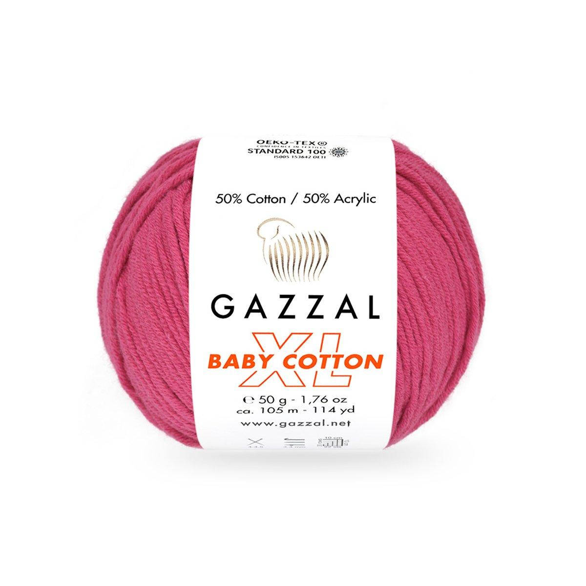 Gazzal Baby Cotton XL (Газзал Беби Котон ХЛ) № 3415 малиновый (Пряжа с хлопком, нитки для вязания)
Gazzal Baby Cotton XL (Газзал Беби Котон ХЛ) № 3415 малиновый (Пряжа с хлопком, нитки для вязания)