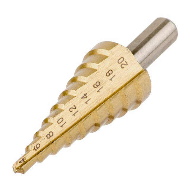 Сверло ступенчатое по металлу 4-20 мм INTERTOOL SD-5820
Сверло ступенчатое по металлу 4-20 мм INTERTOOL SD-5820