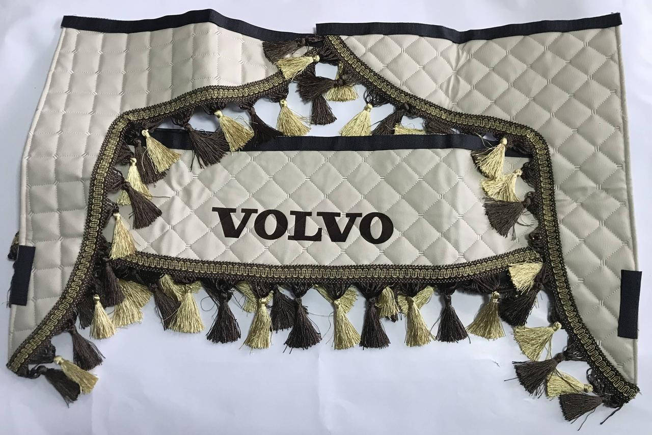 Шторка бежевая эко-кожа на лобовое стекло с уголками VOLVO крепление на липучку, Бежевый
Шторка бежевая эко-кожа на лобовое стекло с уголками VOLVO крепление на липучку, Бежевый