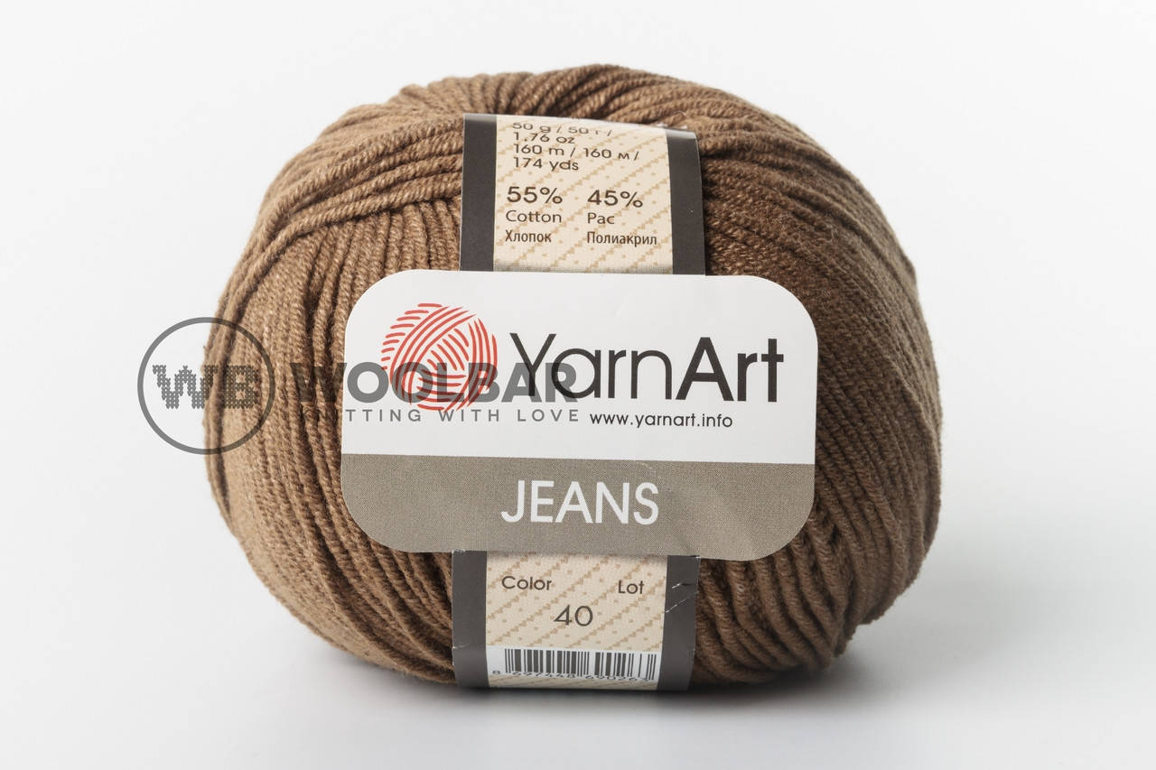 Пряжа YarnArt Jeans 40 коричневый 
Пряжа YarnArt Jeans 40 коричневый