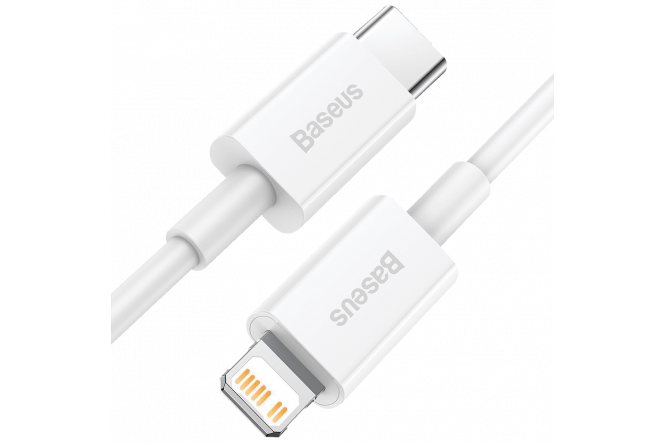 Кабель зарядный Type-C-Lightning Baseus Superior Series Fast Charging PD 20W 2m White (CATLYS-C02), Белый
Кабель зарядный Type-C-Lightning Baseus Superior Series Fast Charging PD 20W 2m White (CATLYS-C02), Белый