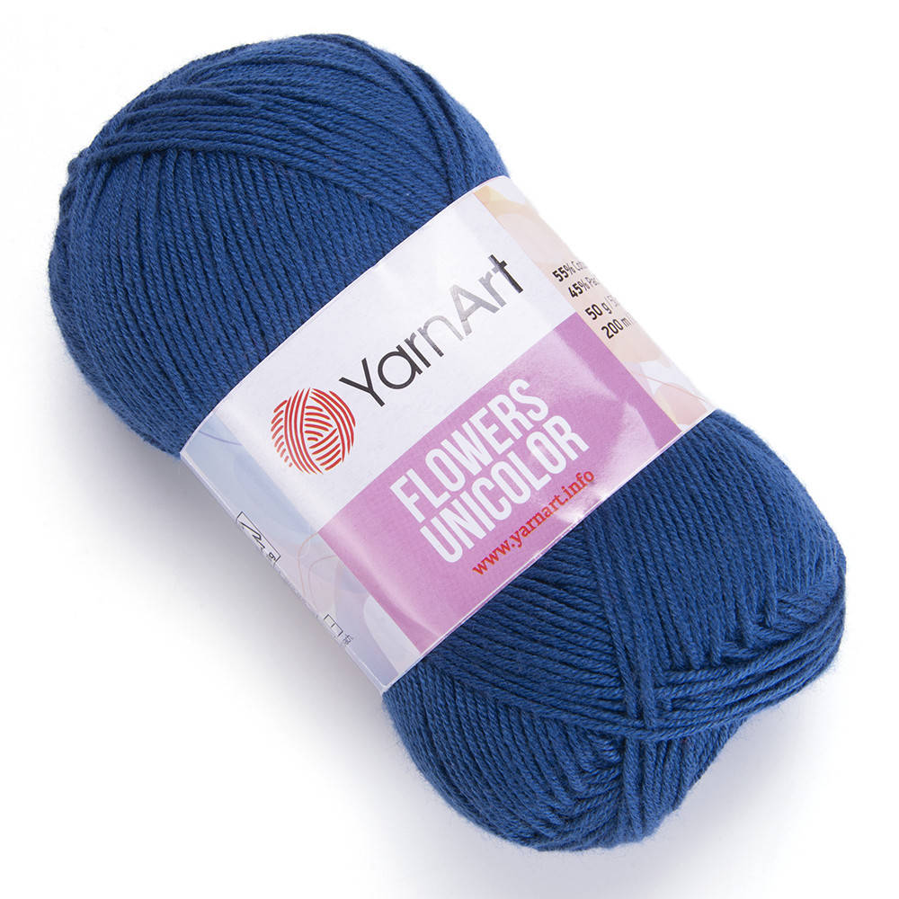 YarnArt Flowers Unicolor (ЯрнАрт Фловерс Униколор) № 756 синий (Пряжа коттон, нитки для вязания)
YarnArt Flowers Unicolor (ЯрнАрт Фловерс Униколор) № 756 синий (Пряжа коттон, нитки для вязания)