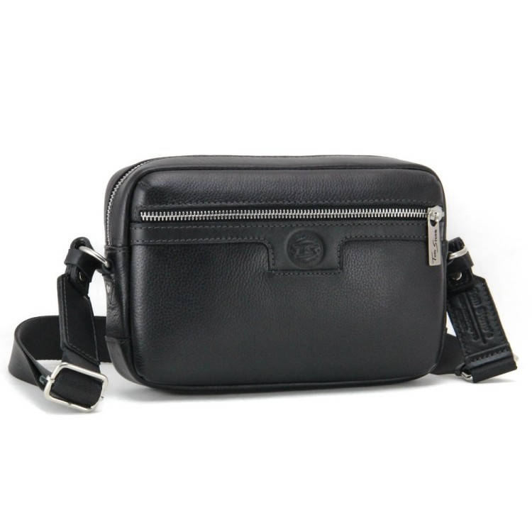 Горизонтальная сумка через плечо Tom Stone арт. 125B, Черный 
Горизонтальная сумка через плечо Tom Stone арт. 125B, Черный