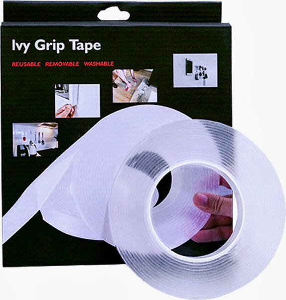 Универсальная двухсторонняя клейкая лента 3 метра Ivy Grip Tape Сверхсильный многоразовый крепежный скотч, Прозрачный
Универсальная двухсторонняя клейкая лента 3 метра Ivy Grip Tape Сверхсильный многоразовый крепежный скотч, Прозрачный