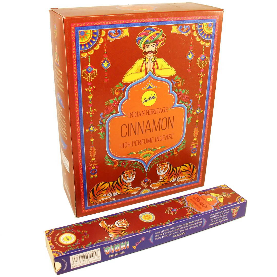 Пахощі Sree Vani Cinnamon agarbatti Indian Heritage 15г, Аромапалочки Масальные благовония Шри Вани Корица,
Пахощі Sree Vani Cinnamon agarbatti Indian Heritage 15г, Аромапалочки Масальные благовония Шри Вани Корица,