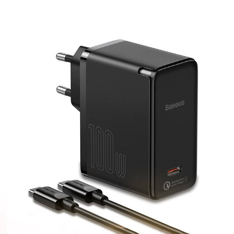 Сетевое зарядное устройство Baseus GaN2 Fast Charger 100W QC5.0 PD3.0 + кабель Type-C 100W (1.5m) (черный)
Сетевое зарядное устройство Baseus GaN2 Fast Charger 100W QC5.0 PD3.0 + кабель Type-C 100W (1.5m) (черный)