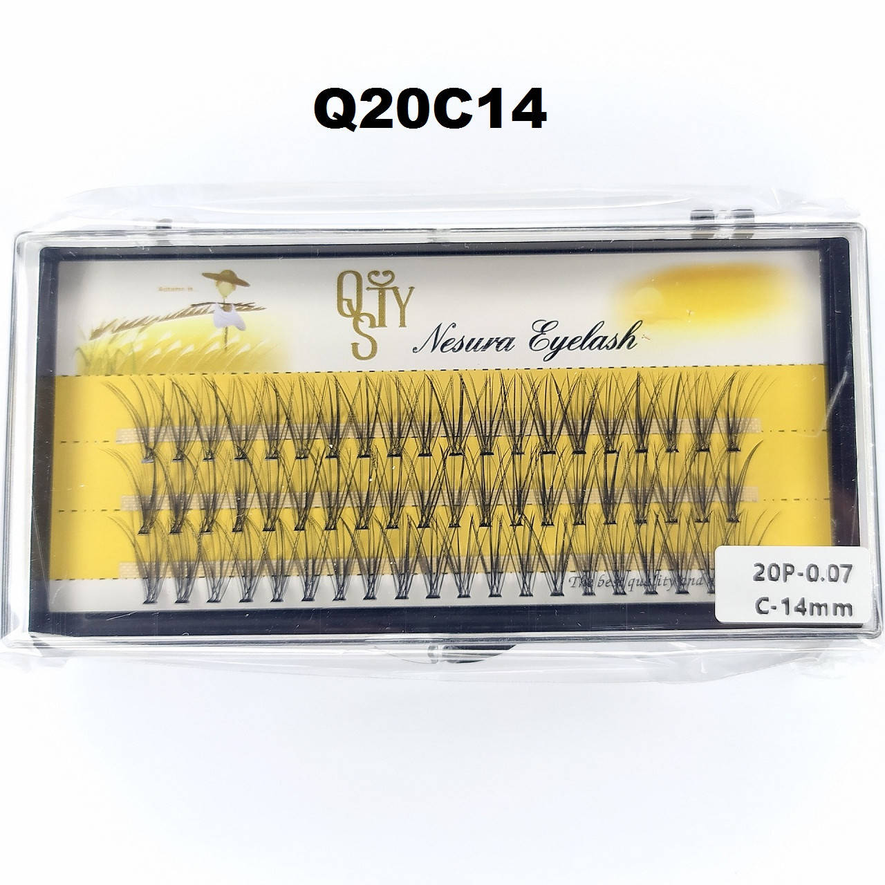 Ресницы QSTY Nesura Eyelash 20D, 14 мм, изгиб C, 0,07, 60 пучков Несура безузелковые ресницы, Черный
Ресницы QSTY Nesura Eyelash 20D, 14 мм, изгиб C, 0,07, 60 пучков Несура безузелковые ресницы, Черный