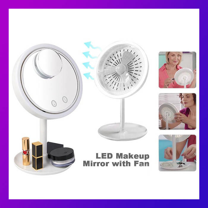 Настольное косметическое зеркало с led подсветкой и вентилятором для макияжа Beauty Breeze Mirror FS, Белый
Настольное косметическое зеркало с led подсветкой и вентилятором для макияжа Beauty Breeze Mirror FS, Белый