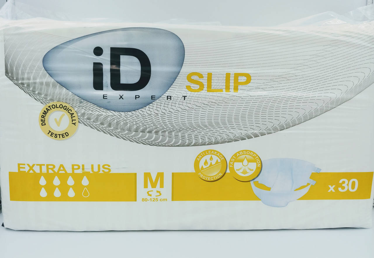 Подгузники для взрослых ID SLIP EXTRA PLUS Medium №30 минимальный заказ 2 пачки