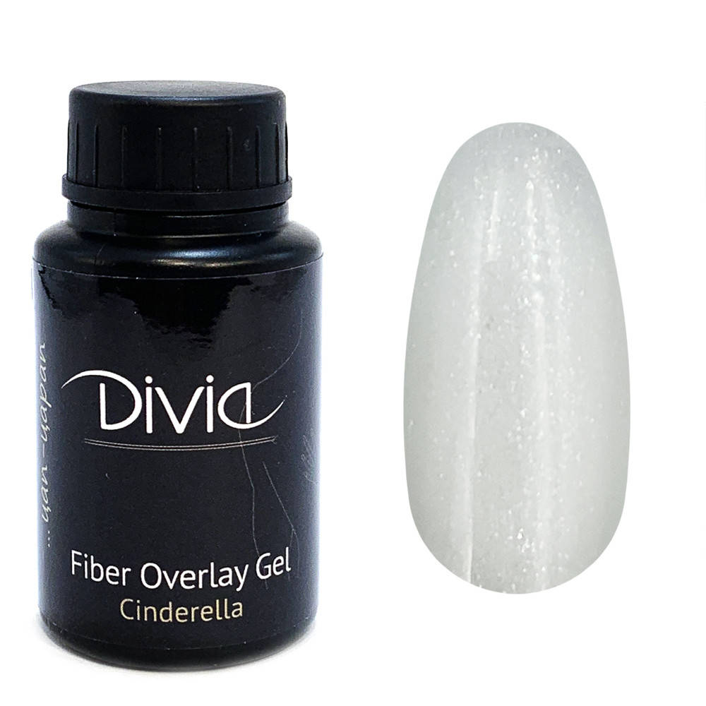 Divia Базовое покрытие с волокнами Fiber Overlay Gel (FO27 - Cinderella, шиммер), 30 мл 
Divia Базовое покрытие с волокнами Fiber Overlay Gel (FO27 - Cinderella, шиммер), 30 мл