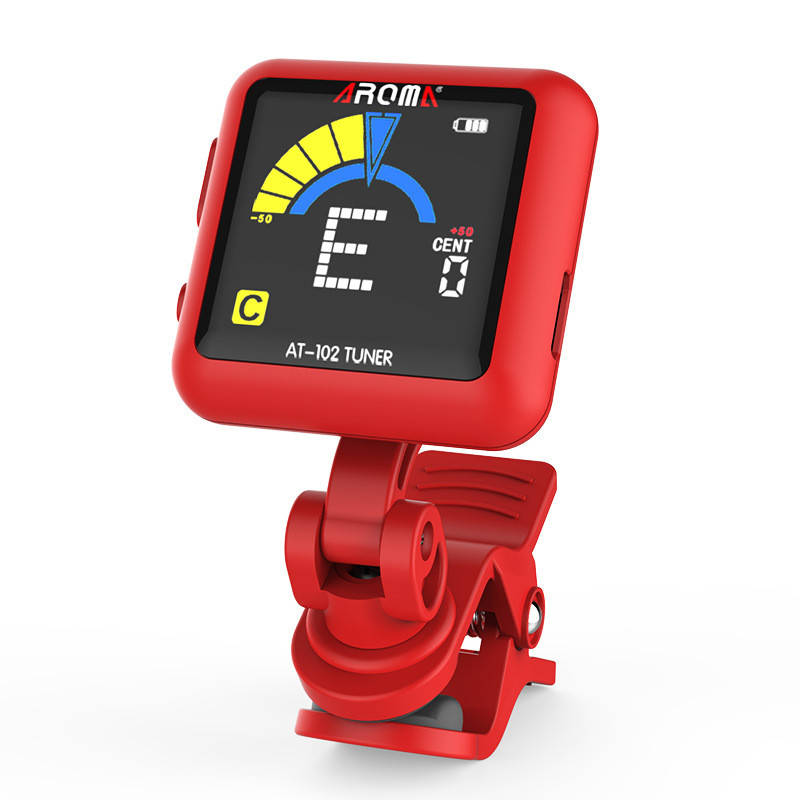 Хроматический тюнер-прищепка Aroma AT102 со встроенным аккумулятором. Красный.
Хроматический тюнер-прищепка Aroma AT102 со встроенным аккумулятором. Красный.